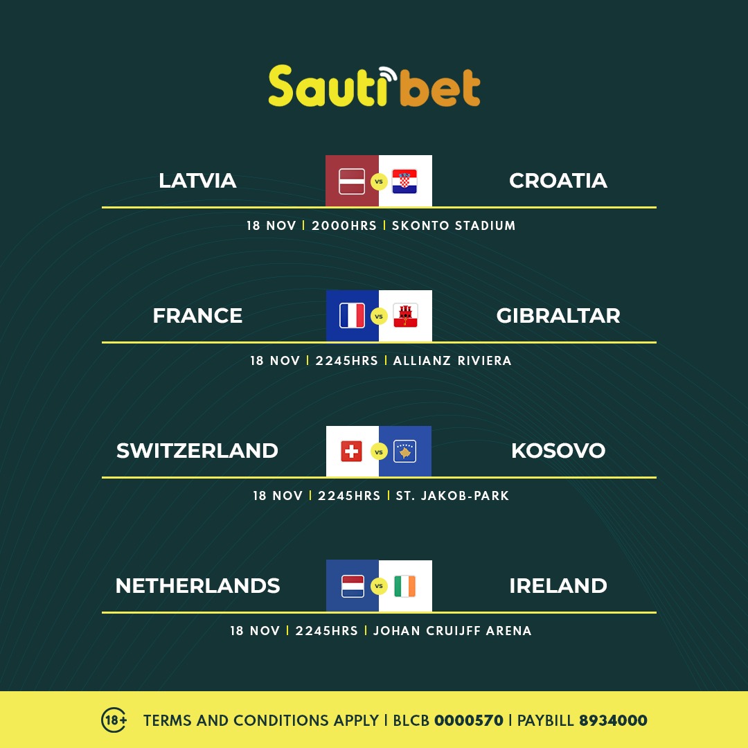 Sautibet's tweet photo. Weekend Bila EPL hukuwa slow sana🤐 Lakini hufai kutense🤝
 Leo tunakuandalia International Games za kukukeep busy. Wekeza Kichampee hapa Ujishindie Pesa Mshipiiiii ✅🤑🤑https://t.co/PEvoCn2cpL https://t.co/BTRsj9w60k
