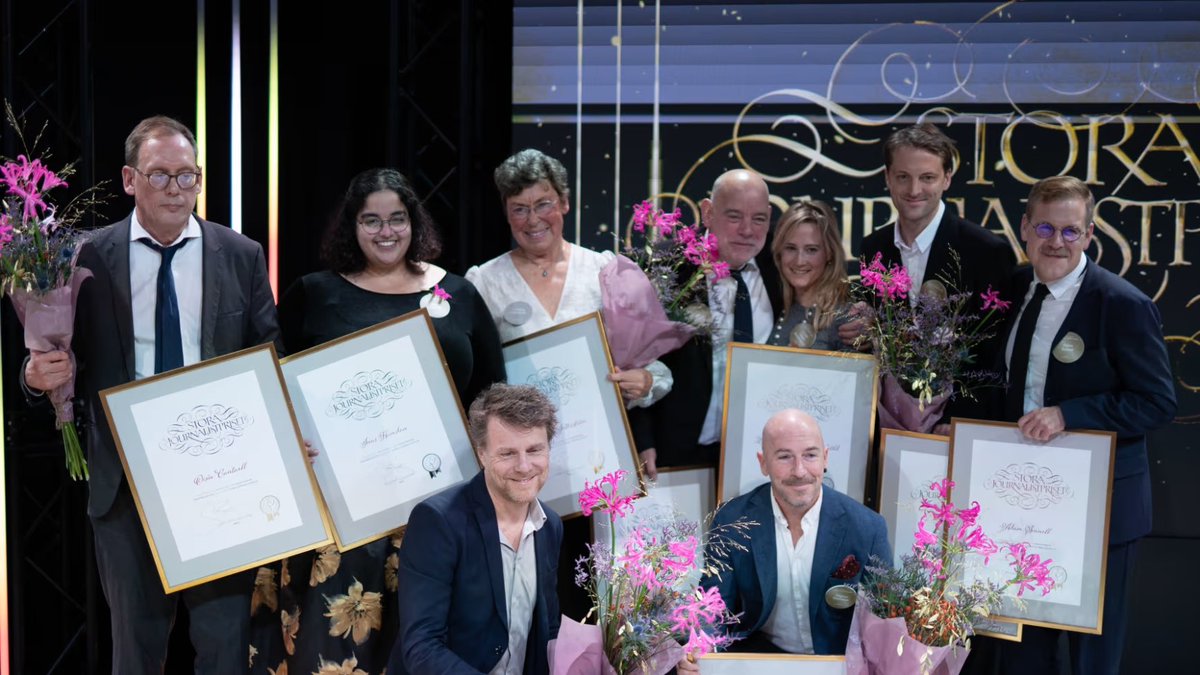 Möjligen sist på bollen här, men så glad, rörd och tacksam för alla gratulationer!❤️❤️❤️ Foto: Stora Journalistpriset