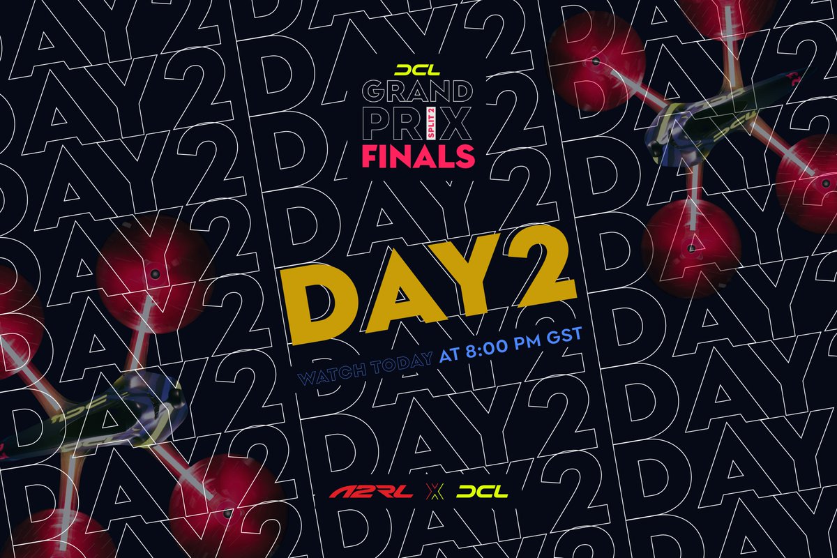 DroneChampionsL's tweet photo. It’s the final day of the Split 2 Finale!
Join us for drone racing action as the top teams battle it out at 8:00 PM in Yas Mall, Abu Dhabi.
Don’t miss the split final day 2 live on DCL Twitch:
https://t.co/oqSz4cJkK3
#DCL23 #Split2 #DCL23split2 #DCL23split2final #Split2Final https://t.co/dKiXq58Q7C
