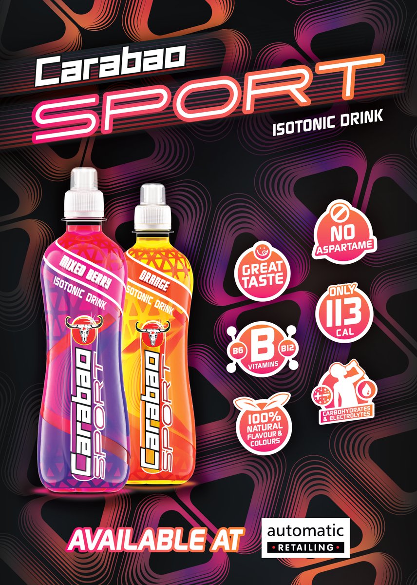 Stock an isotonic sports drink that's resealable, uncarbonated and caffeine-free.

Discover @CarabaoUK SPORT on page 9 of the NIVO November Insider: nivogroup.co.uk/insider/

#CarabaoSPORT #CarabaoUK #Energy