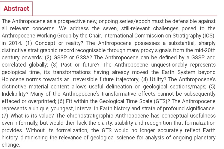 FabienColombo's tweet photo. The new article from the #AnthropoceneWorkingGroup (#AWG) is out.
The group is preparing its formal proposal into seven key points.
The last one is about the value of the #Anthropocene for geological sciences - and beyond.
Cc: @samdavtur et al.
🌎🌍🌏
https://t.co/BuFmDFJsMS https://t.co/yGoPHXtZiW