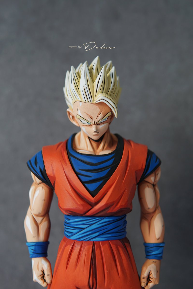 Delusstudio's tweet photo. Gohan grandista repainted - SSJ https://t.co/5AovQrmviX