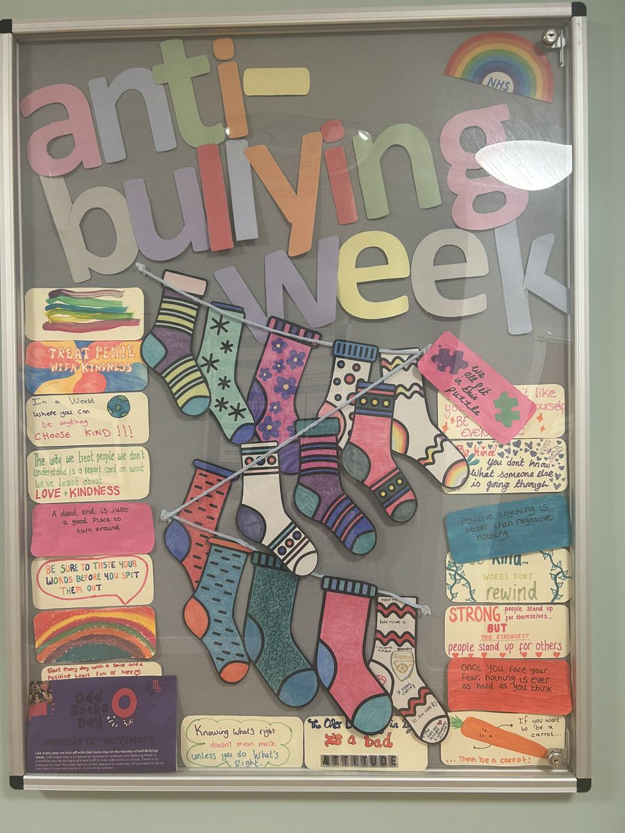 Redwood 2 (@tworedwood) on Twitter photo This week was anti-bullying week, we’ve been chatting about how bullying can affect mental health and staff and patients created this wonderful display board for <a href="/ABAonline/">Anti-Bullying Alliance #AntiBullyingWeek</a>’s #oddsockday This week was anti-bullying week, we’ve been chatting about how bullying can affect mental health and staff and patients created this wonderful display board for <a href="/ABAonline/">Anti-Bullying Alliance #AntiBullyingWeek</a>’s #oddsockday