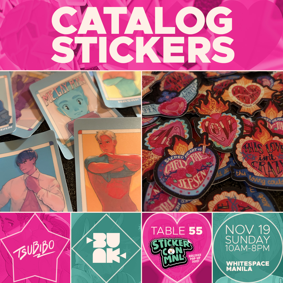 bibongtsubibo's tweet photo. BILI KAYO NG STICKERS SAKEN! Eto mga bebenta kong mga stickers tomorrow sa @stickerconmnl! See thread for the prices! Andaming bago at may discounts pag bumili nang marami! If bet pareserve, DM is the key!
#StickerConMNL #StickerConMNLHoliday #StickerCon2023 https://t.co/WjSt13teyH