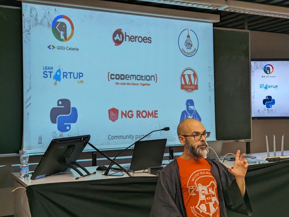 PythonPescara's tweet image. it's great to be a community partner of DevFest Pescara 2023 that has just started 🧙♂️
devfest.gdgpescara.it
#Python #PythonPescara
#GDG #DevFest #DevFestPescara #DevFest2023 #DevFestPescara2023 #GDGPescara #Pescara