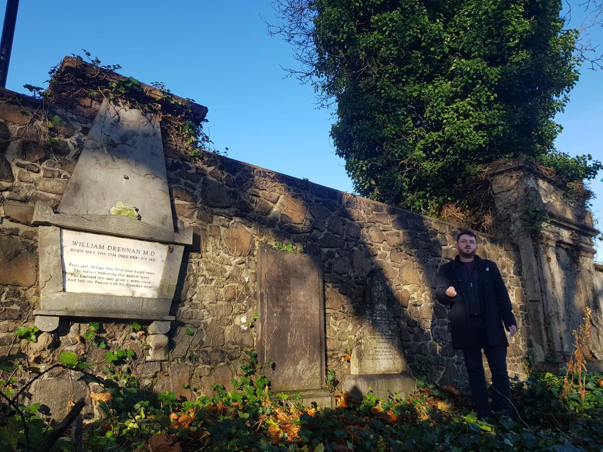 It was a privilege to deliver a tour of Clifton Street Cemetery with <a href="/Stephenmccrack4/">Stephen McCracken</a>  for the Wolfe Tone 225 Conference.

From Templeton and Tennent to the Drennan and McCracken families- the cemetery is the final resting place of the key personalities of the period in Belfast.