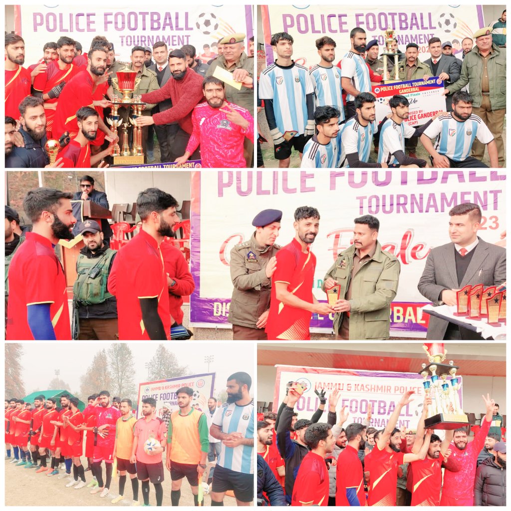 #GrandFinale of Football Tournament organised by Ganderbal Police under #CivicActionProgram played at Qamariya Stadium Ganderbal in which Shalbugh Football Community defeated Hyderia FC Tulmulla by 2:1 Goals. The event was chaired by SSP Ganderbal Shri Nikhil Borkar-IPS & he…
