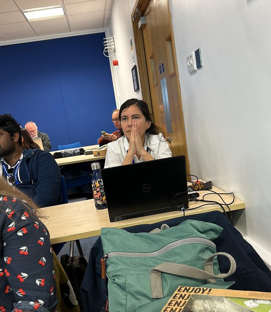 PaulaNarvaez78's tweet photo. And the day finally came! Overcoming scenic fear, a bit of praying before my talk ha, colleagues, friends and family support (both here and back home). Great #TMS23 https://t.co/aoAWNK96zc