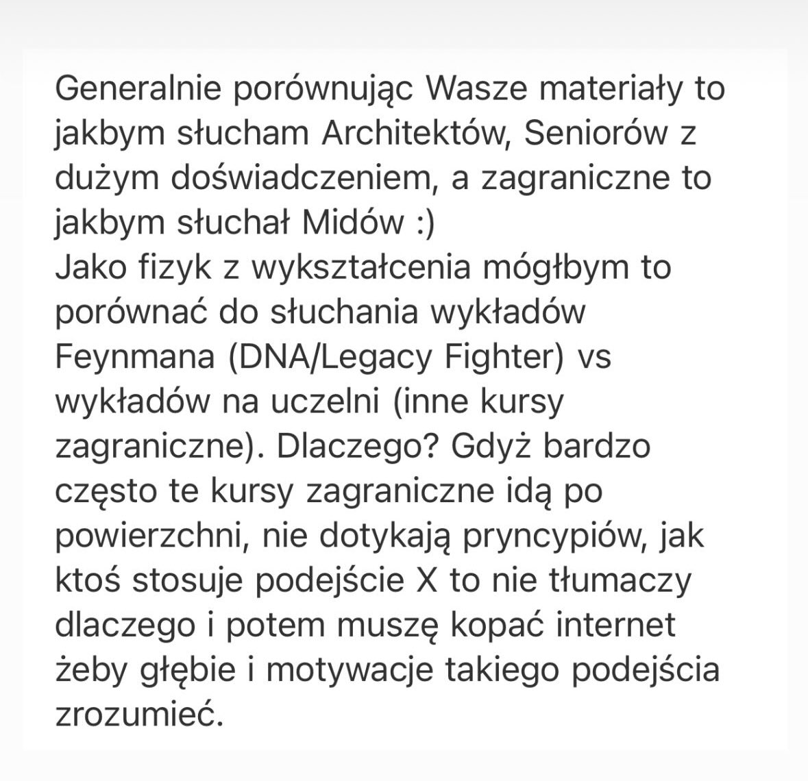 Maciej Aniserowicz💻 (@maniserowicz) on Twitter photo Czy jest lepsza rekomendacja?
#devstyle #droganowoczesnegoarchitekta #legacyfighter
<a href="/jkubrynski/">Jakub Kubrynski</a> <a href="/JakubPilimon/">Jakub Pilimon</a> <a href="/mariuszgil/">Mariusz Gil</a> <a href="/lszydlo/">Łukasz Szydło</a> <a href="/bottega_it/">Bottega IT Minds</a> Czy jest lepsza rekomendacja?
#devstyle #droganowoczesnegoarchitekta #legacyfighter
<a href="/jkubrynski/">Jakub Kubrynski</a> <a href="/JakubPilimon/">Jakub Pilimon</a> <a href="/mariuszgil/">Mariusz Gil</a> <a href="/lszydlo/">Łukasz Szydło</a> <a href="/bottega_it/">Bottega IT Minds</a>