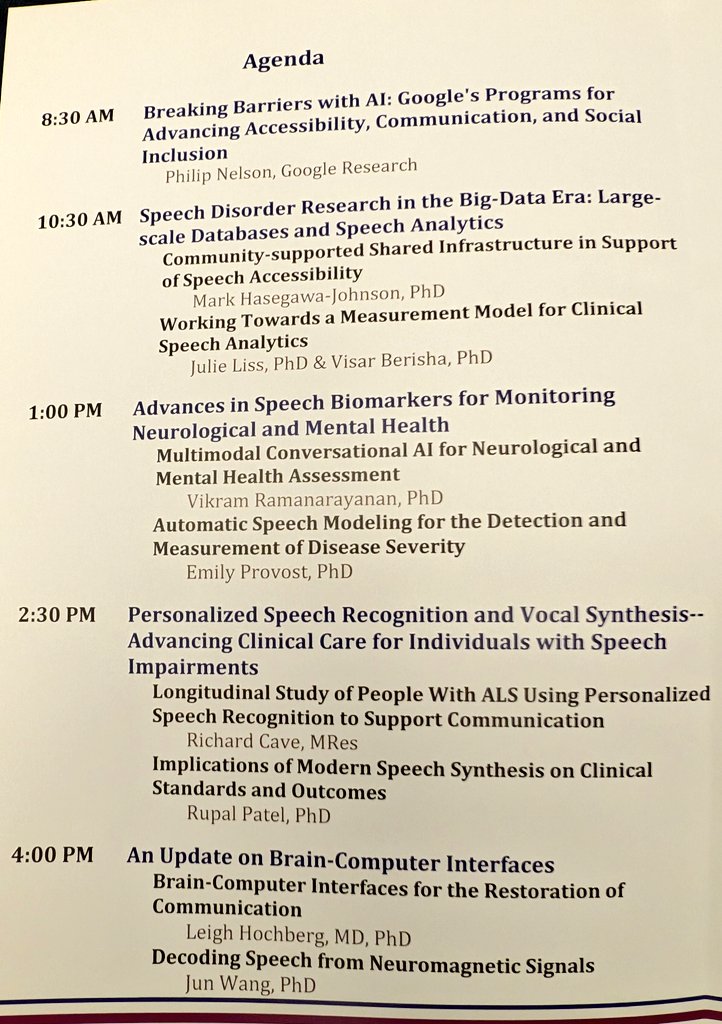 So proud to talk about my PhD research at ASHA today on automated speech recognition technology for people with MND, and in the company of such incredible speakers!