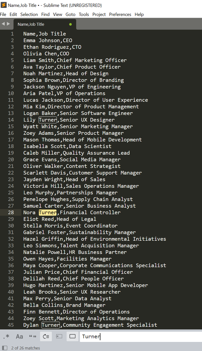 orrinward's tweet photo. I keep asking and it keeps throwing up Turners. We're at 5 iterations and it's managed to produce a fictional company with 1 fewer Turner. Perhaps the Senior Machine Learning Engineer, Leo Turner, shouldn't be moonlighting as the Community Engagement Specialist. https://t.co/f1Kdq358Dt