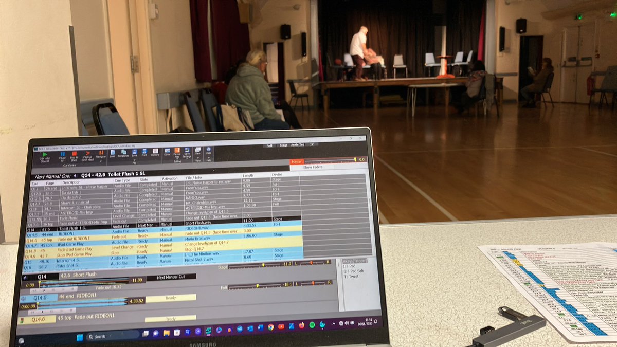 WestChiltDS's tweet photo. A lot of sound cues to work on for Jack of Diamonds (23-25th November) and will be working from our new Sound &amp; Light booth. Tech rehearsal tomorrow🤞 https://t.co/YizIEJny1V
