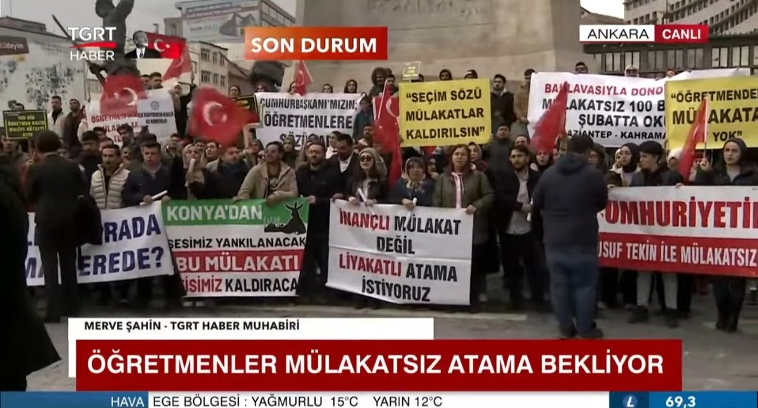 "Öğretmenler mülakatsız atama bekliyor."

<a href="/tgrthabertv/">TGRT HABER</a> 👏👏

#ÖğretmenlerUlusta