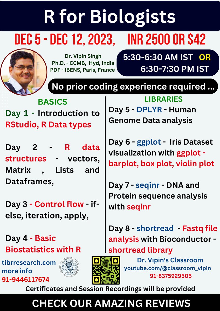 dr_vipin_singh's tweet image. #Workshop #Python_FOR_BIOLOGISTS #R_FOR_BIOLOGIST
Register here - sites.google.com/site/vipinscla…
End the Year on high - Learn coding skill - essential for research today