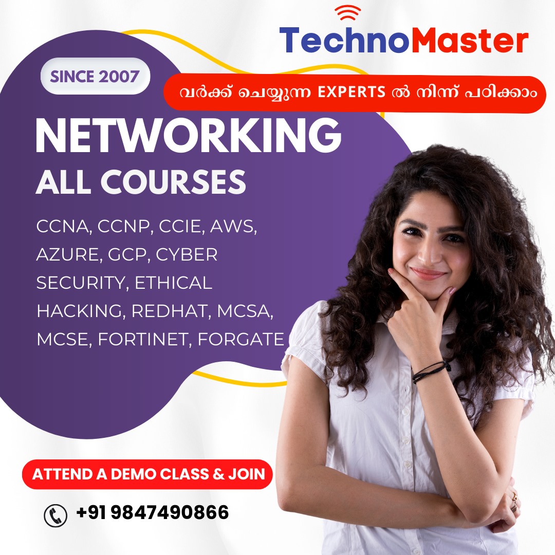 TechnoMaster_in's tweet image. #1 Networking Courses Training / Internship
Since 2007, TechnoMaster (a division of Nestsoft Technologies, Infopark) has been providing Mobile Apps Development Training / Internship by industry experts on real time projects. #networkingcourses #ccnacourse #onlinenetworkingcourses