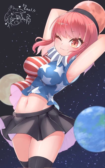 ハロウィンの時にクラピに服を貸したので代わりにクラウンピースの服を着たヘカーティアさんをどうぞ 