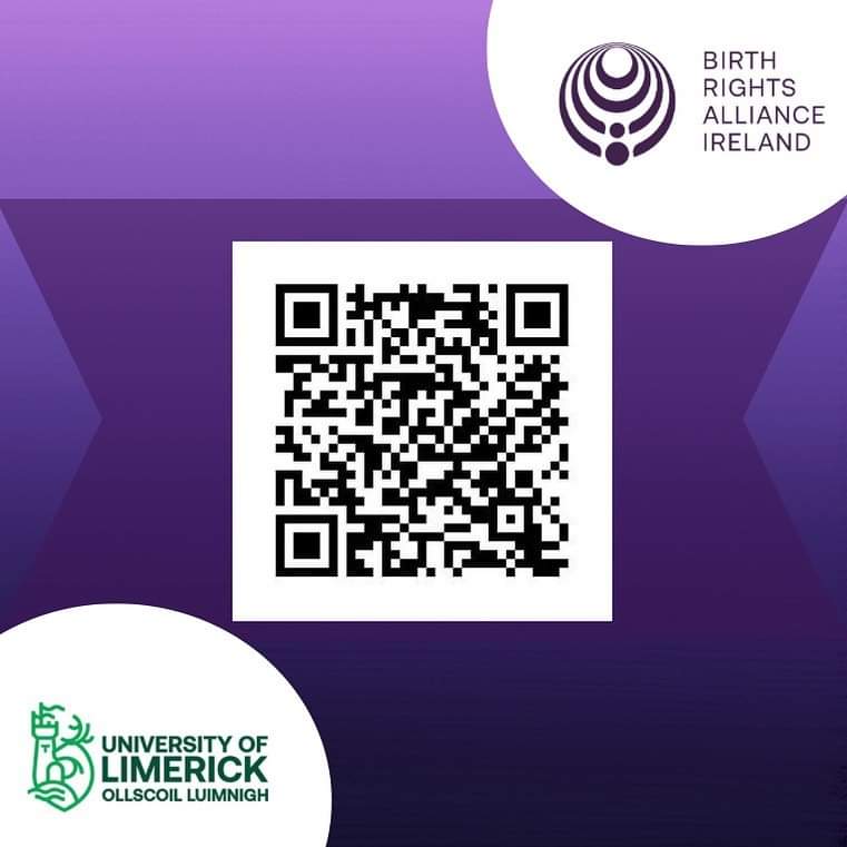 Have you given birth in Ireland between 2019 and 2024? Please see post and share your experience in confidence. unioflimerick.eu.qualtrics.com/jfe/form/SV_0H… Or screen grab the QR #birthinireland #birth #pregnancy #pregnant #antenatal #postpartum #hospitalbirth #homebirth #freebirth