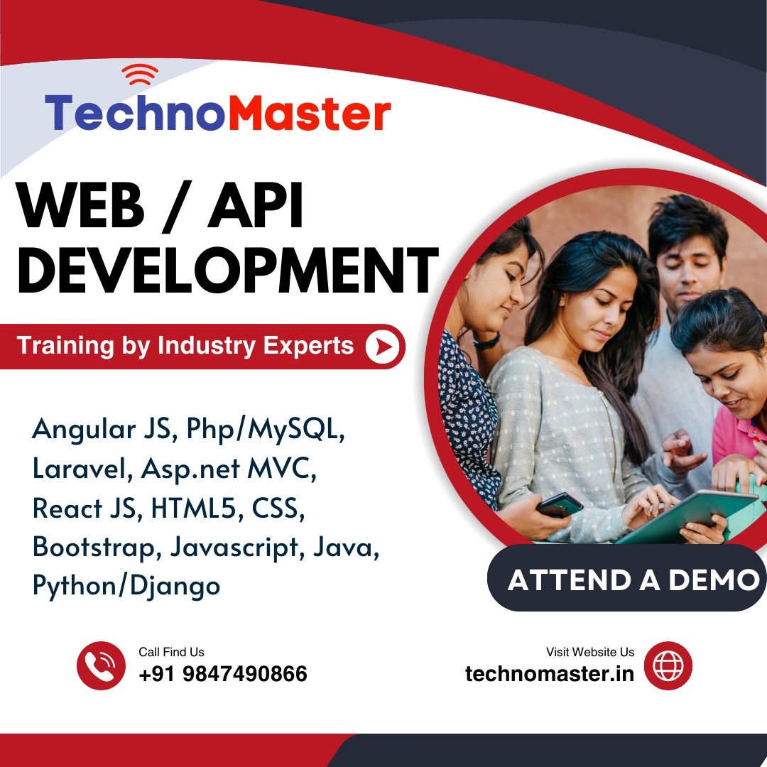 TechnoMaster_in's tweet photo. #1 Web / API Development Courses Training / Internship
Since 2007, TechnoMaster (a division of Nestsoft Technologies, Infopark) has been providing Mobile Apps Development Training / Internship by industry experts on real time projects.#webdevelopmentcourses #apidevelopmentcourse https://t.co/pz7TF1pGYR