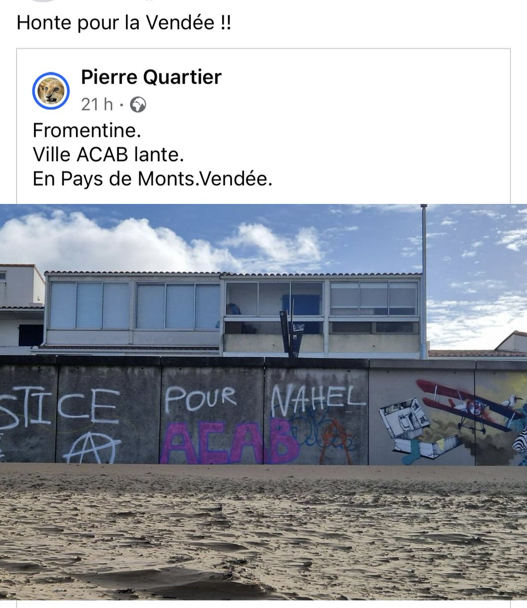 Honte à la Vendée littorale.🤮
Nous n’allons quand même pas virer à gauche!!🤮😡 @Sebastien_Rbn <a href="/AFRN85/">AF</a> <a href="/GalCharette/">le Chouan, j'emmerde Macron et la Gauchiasse</a> <a href="/RN_Off85/">Rassemblement National Vendée</a> @RNJ_off85 <a href="/Olivier_Monteil/">Olivier MONTEIL Ⓜ️</a> <a href="/GaucheMafia/">LaGaucheMafia 🌿Ⓡ🎗Ⓩ🌿 @TeamPatriotes🇨🇵</a> <a href="/Ad_Vitam44_/">✞✟† 🅰️d Vitam 🐓🪢</a> <a href="/Christinevendee/">Christine de Lorraine</a> @Ange_ce_moi <a href="/JeanMessiha/">Jean MESSIHA</a> <a href="/PascalPraud/">Pascal Praud</a> <a href="/eliot_deval/">Eliot Deval</a> <a href="/GeoffroyLejeune/">Geoffroy Lejeune</a> <a href="/ChdOrnellas/">Charlotte d'Ornellas</a>