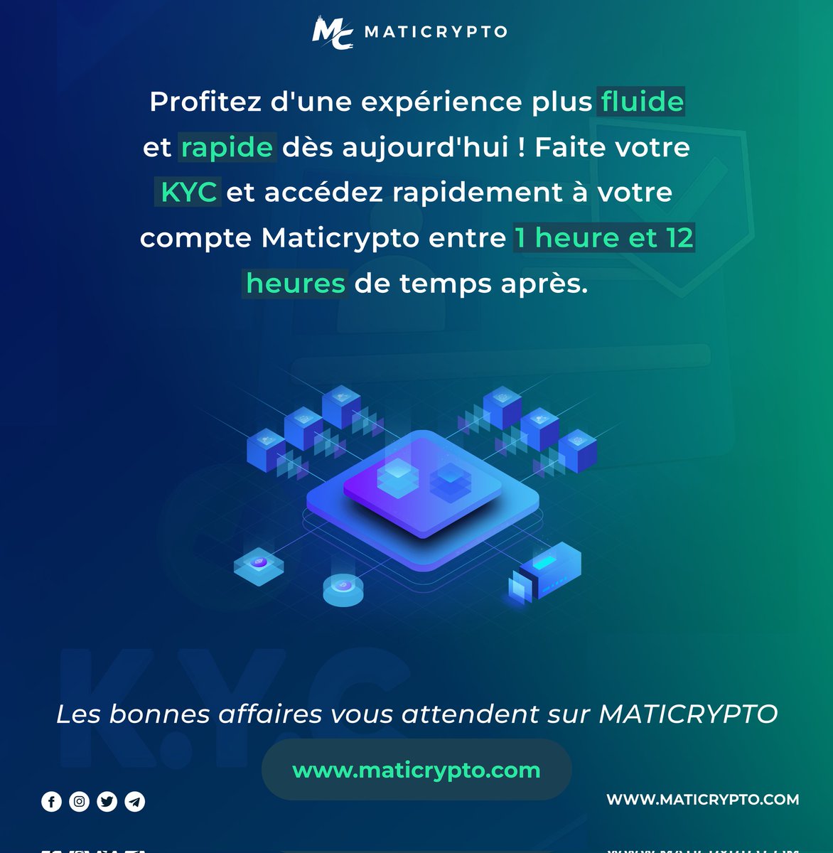 maticryptocom's tweet photo. Maticrypto veut toujours vous offrir le meilleur. C'est pourquoi nous avons optimisé notre processus de vérification d'identité, ayant maintenant un temps de vérification réduit à une démi journée.

Partagez la bonne nouvelle ! 
https://t.co/RElDPgcfrj
https://t.co/xajoZ8nRax https://t.co/rlXwXhcn6G