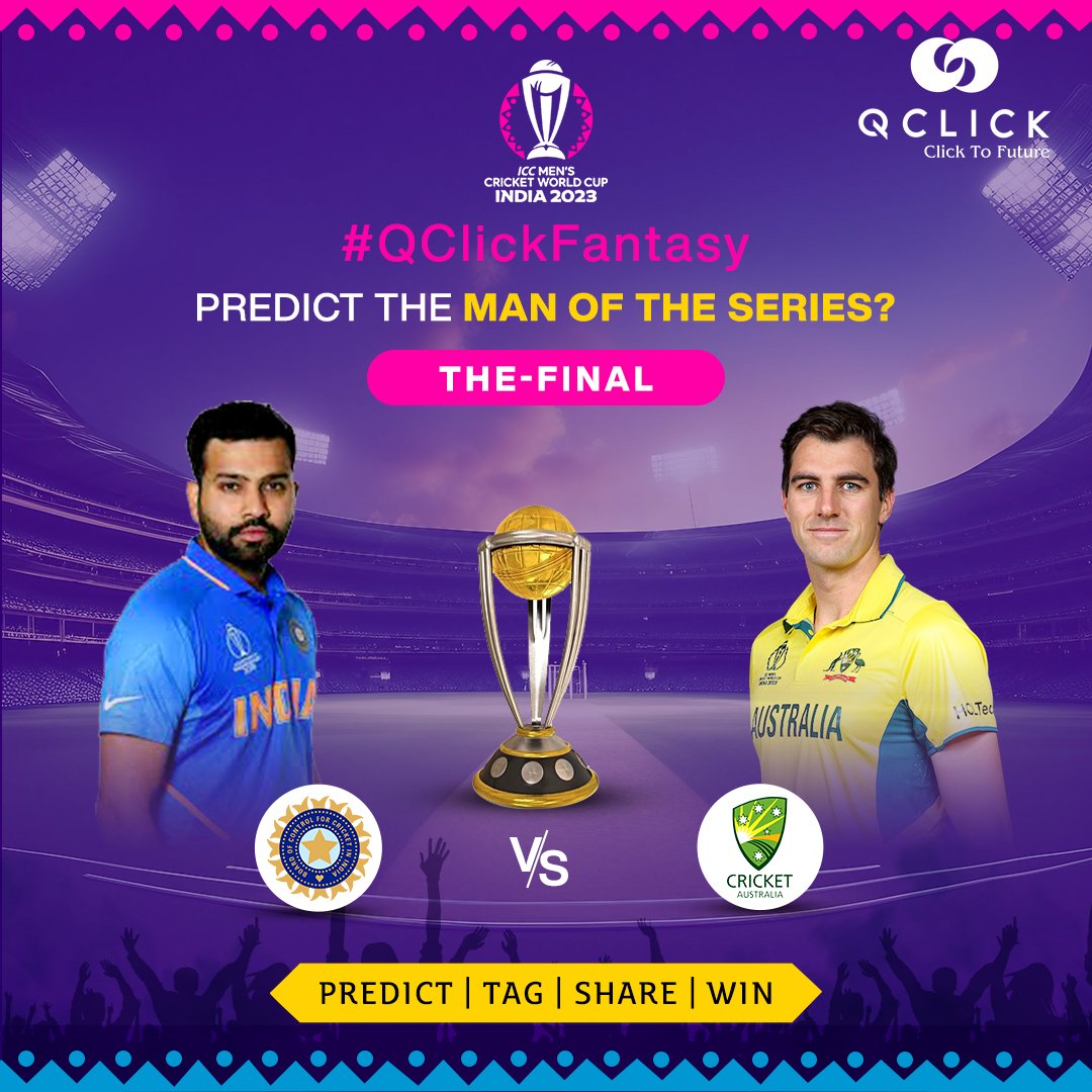 QClickGadgets's tweet photo. Excitement is building up as India takes on Australia in the thrilling #CWCFinal! Who will be crowned the Man of the Series?  Share your predictions And Win.

#IndiaVsAustralia #PredictAndWin   #RohitSharma #ContestAlert #ContestGiveaway #WorldcupFinal #INDvsAUSfinal #INDvAUS https://t.co/rAGlJ18owu