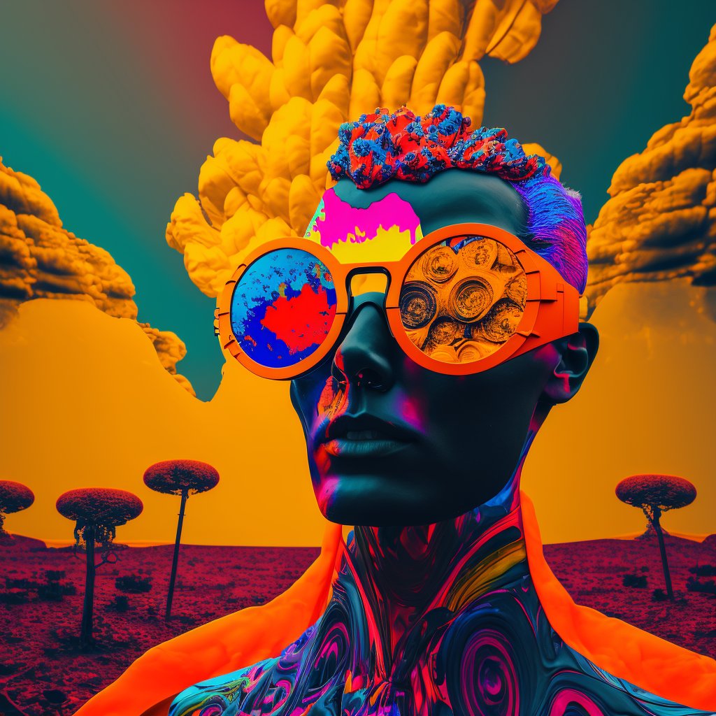 StackOfTruths's tweet photo. ๐ Dive into a mind-bending journey through the cosmos with these mesmerizing psychedelic NFT artworks! Prepare to have your senses awakened and your imagination ignited! โจ๐ #PsychedelicArt #NFTs #DigitalTrips https://t.co/b4ISDF1aqs