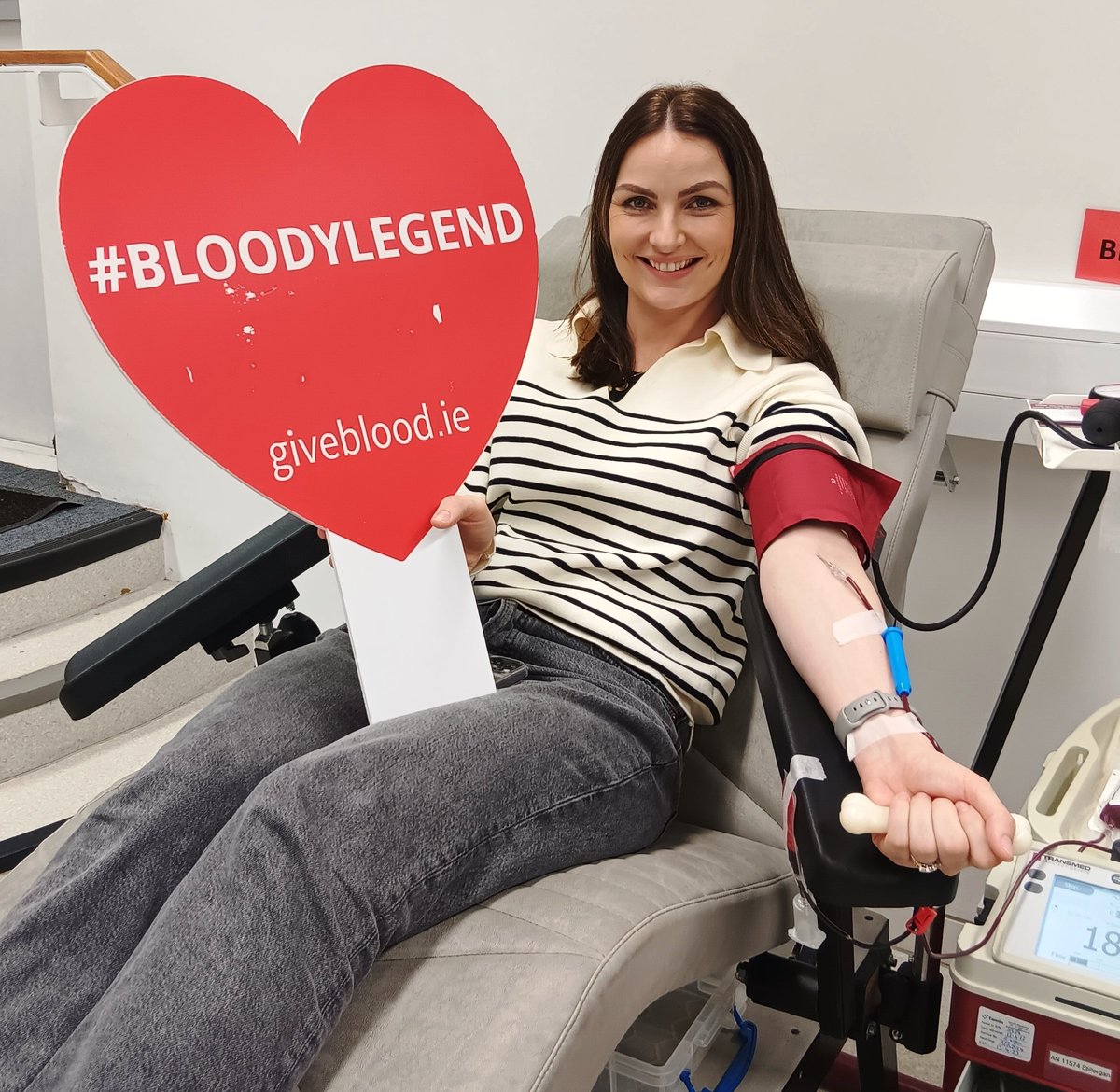 Giveblood_ie's tweet photo. Welcome to the team, Laura! Laura gave her first blood donation today in Stillorgan. Thank you for becoming a donor! 

#GiveBlood #FirstTimeDonor https://t.co/jpZBhc7fKG
