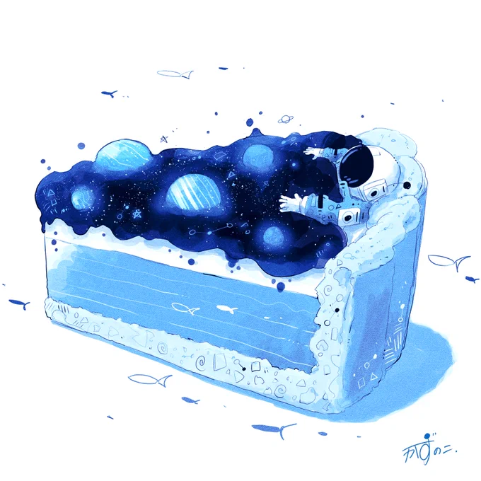 スイートな寝心地#イラスト 