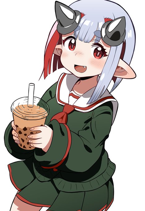 茜ばあちゃんとタピオカミルクティー。 