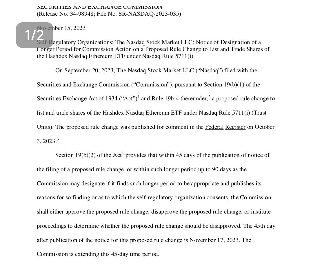 misaweb3_'s tweet image. ❌ #SEC отложила рассмотрение заявки на гибридный спот-фьючерсный #ETH-ETF от #Hashdex

#криптовалюта #биткоин #bitcoin #cryptocurrency #etherium #блокчейн #крипта #биток #биткойн #crypto #блокчейн #токен #капитал #банк #доллар #coinmarketcap #инвестиции #эфир #binance #litecoin