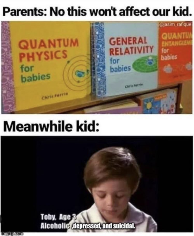 memecrashes's tweet image. “The kid will be fine at school”