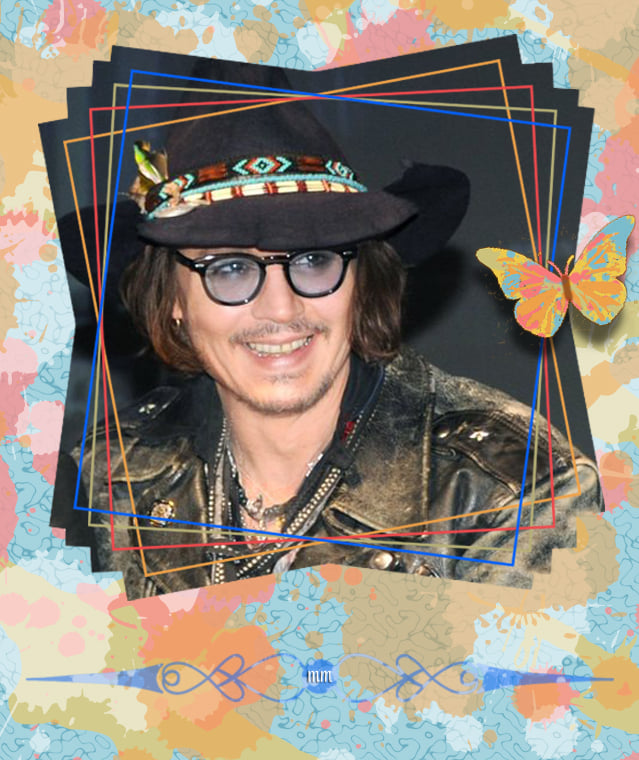 Meepsia's tweet image. Johnny is yelling &quot;Yay&quot; on the third pic 🥰
The fourth was mainly made in #FilterForge 😋

#JohnnyDepp #Photoshop