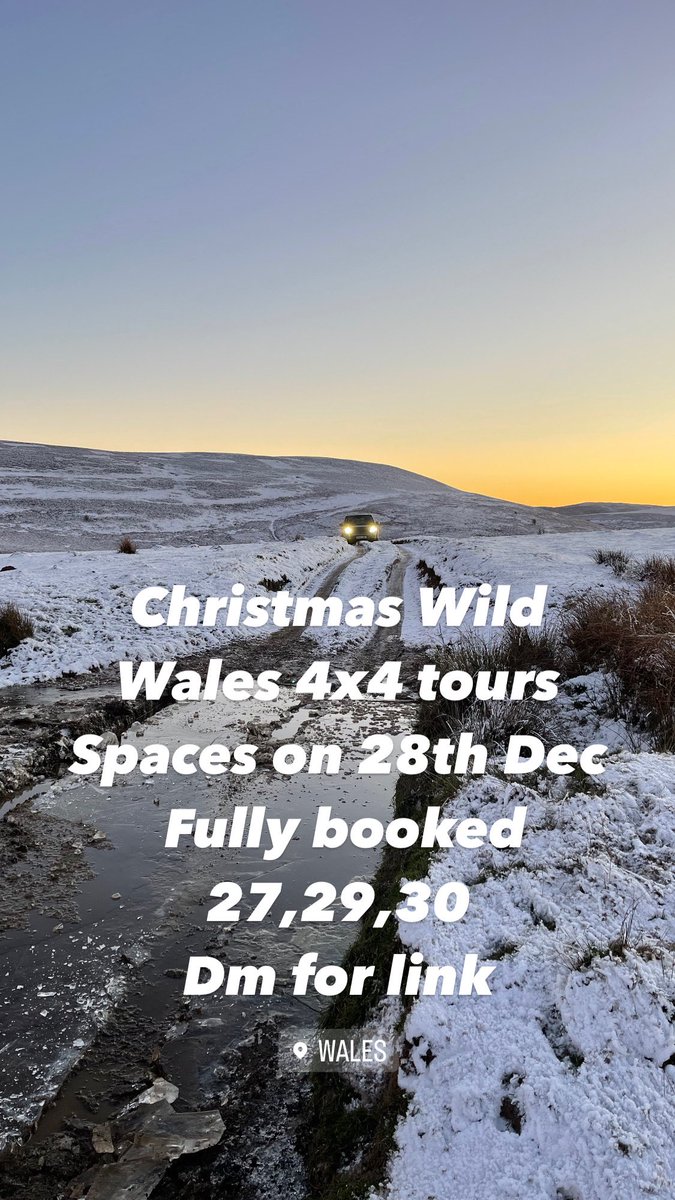Christmas Wild Wales 4x4 Tours
Spaces on 28 Dec
Fully booked 27,29,30 Dec
Dm for link
#4x4wales #4x4tours #4x4 #cymru #wales