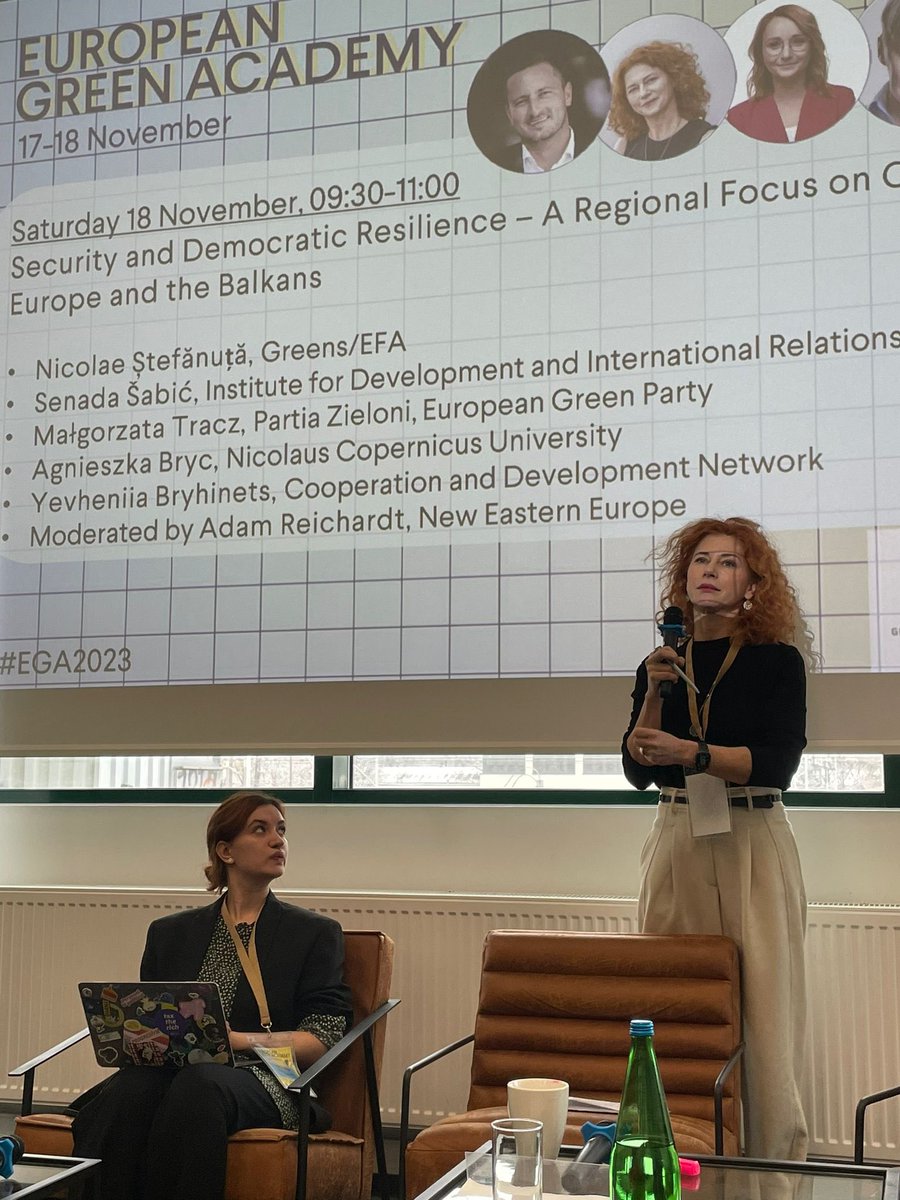 Warm thanks to @GEF_Europe for inviting me to speak at #GreenAcademy 2023 edition taking place in Warsaw. Lots of issues related to security, democracy and future raised.