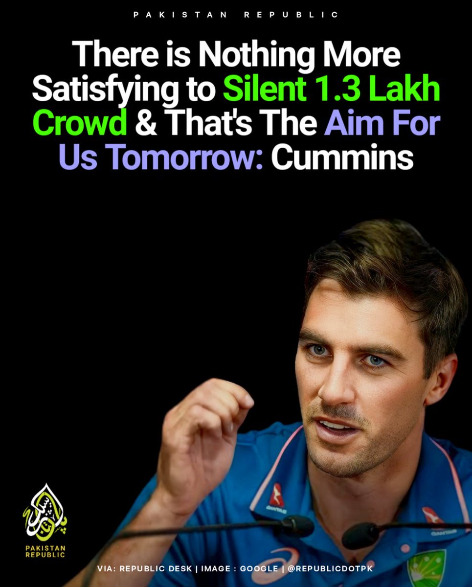 Pat Cummins, ahead of the World Cup 2023 Final in Ahmedabad, India, said, 'I know the crowd is obviously going to be one-sided tomorrow. In sports, there is nothing more satisfying than silencing a 1.3 lakh crowd, and that's the main aim for us tomorrow.' #INDvsAUS