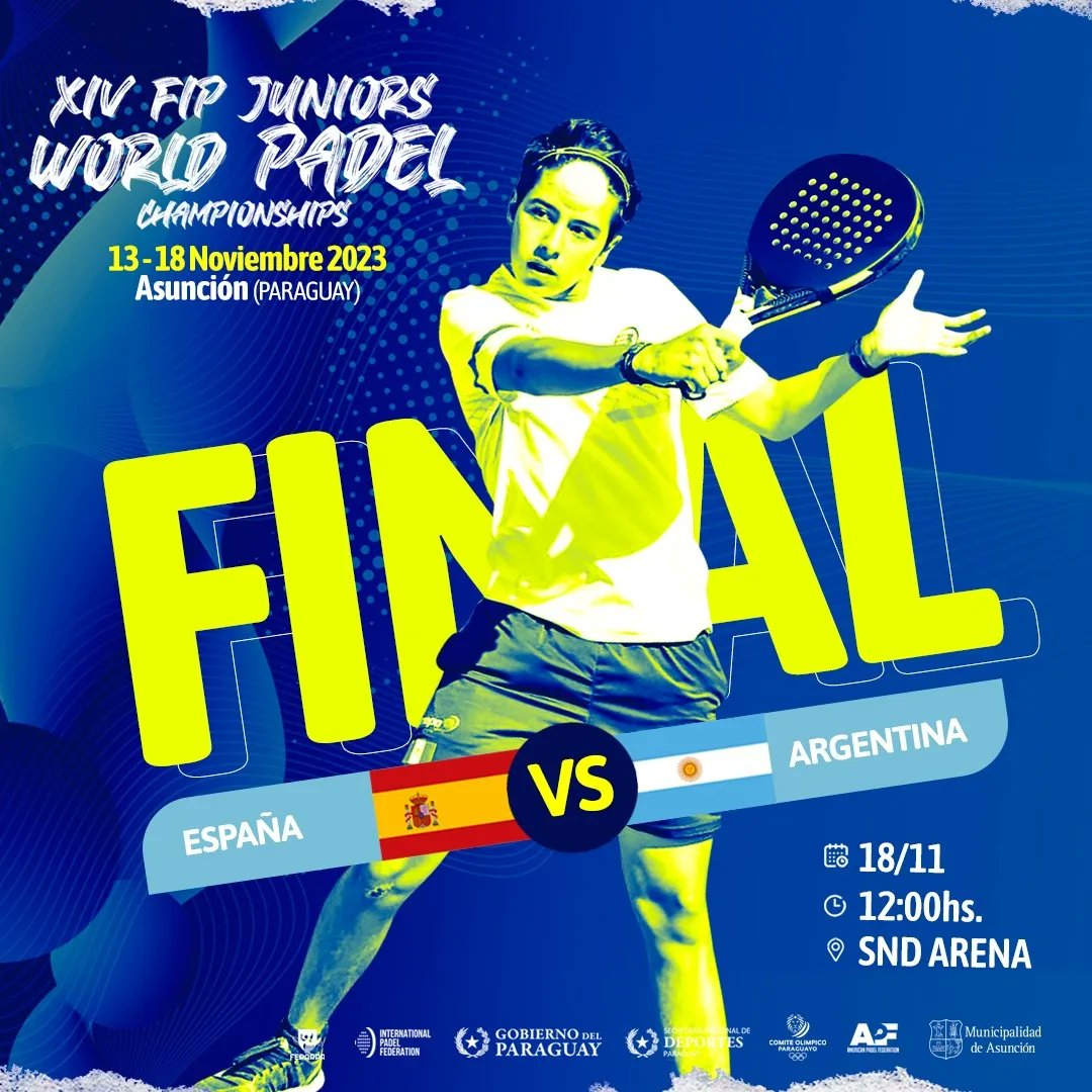 PadelJunior2023's tweet photo. Llegó el momento al que todos aspiran llegar🤯
El partido que todos quieren jugar🤩 
A un paso de la gloria mundial 🥳
Los finalistas están listos😎
Que gane el mejor💪🏻

🙋🏼🙋🏼🇸🇪 vs 🇪🇸🙋🏻‍♂️🙋🏻‍♂️
🙋🏻‍♀️🙋‍♀️🇪🇸 vs 🇦🇷🙋‍♀️🙋🏼‍♀️

#JWPCAsu2023 #PadelFIP #Pádel https://t.co/VTp3zOhX5s