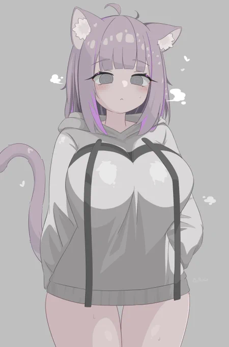 猫又おかゆ -Monochrome 4#絵かゆ #ホロライブ 