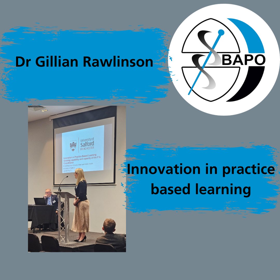 Our first speaker today is Gill Rawlinson, presenting on innovation in practice-based learning!#BAPOFarnborough23!