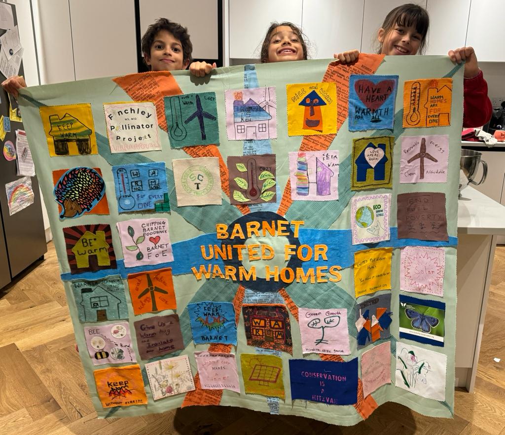 The making of the #Barnet #UnitedForWarmHomes community quilt