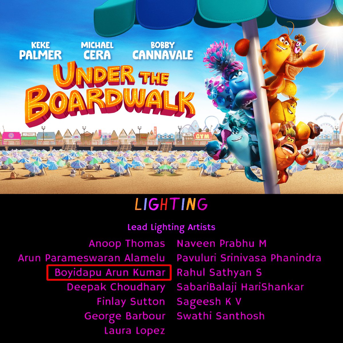arun_cgartist's tweet image. Exciting times working on Paramount Animation&apos;s new musical comedy #UnderTheBoardwalk!!!
Hats off to @dneg Animation Crew and the amazing lighting team for their hard work. 🎬🎵 
#AnimationFun #TeamEffort #MovieMagic #Gratitude #moviecrew #animated #CGI
