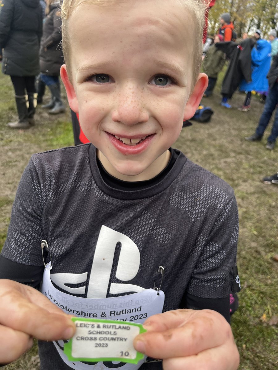 StMargaretsCEP2's tweet photo. A FABULOUS start to the cross country this morning with this young man getting in the top 10 at Mallory Park! A very muddy morning but that didn’t stop him! #perseverance https://t.co/iPl4cGkfOP