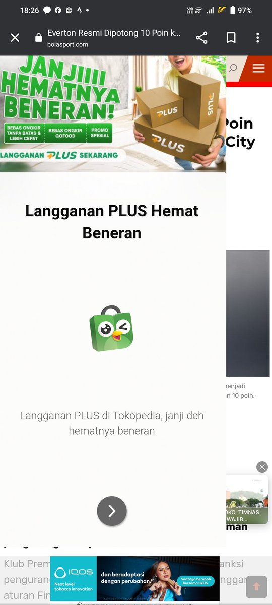 kuntoharjo's tweet photo. @bolasportdotcom ini saya bingung baca beritanya.. iklan @tokopedia nya segede gitu ga bisa di close.. Akhirnya saya close aja semuanya ga jadi saya baca https://t.co/JROUxi3B5a