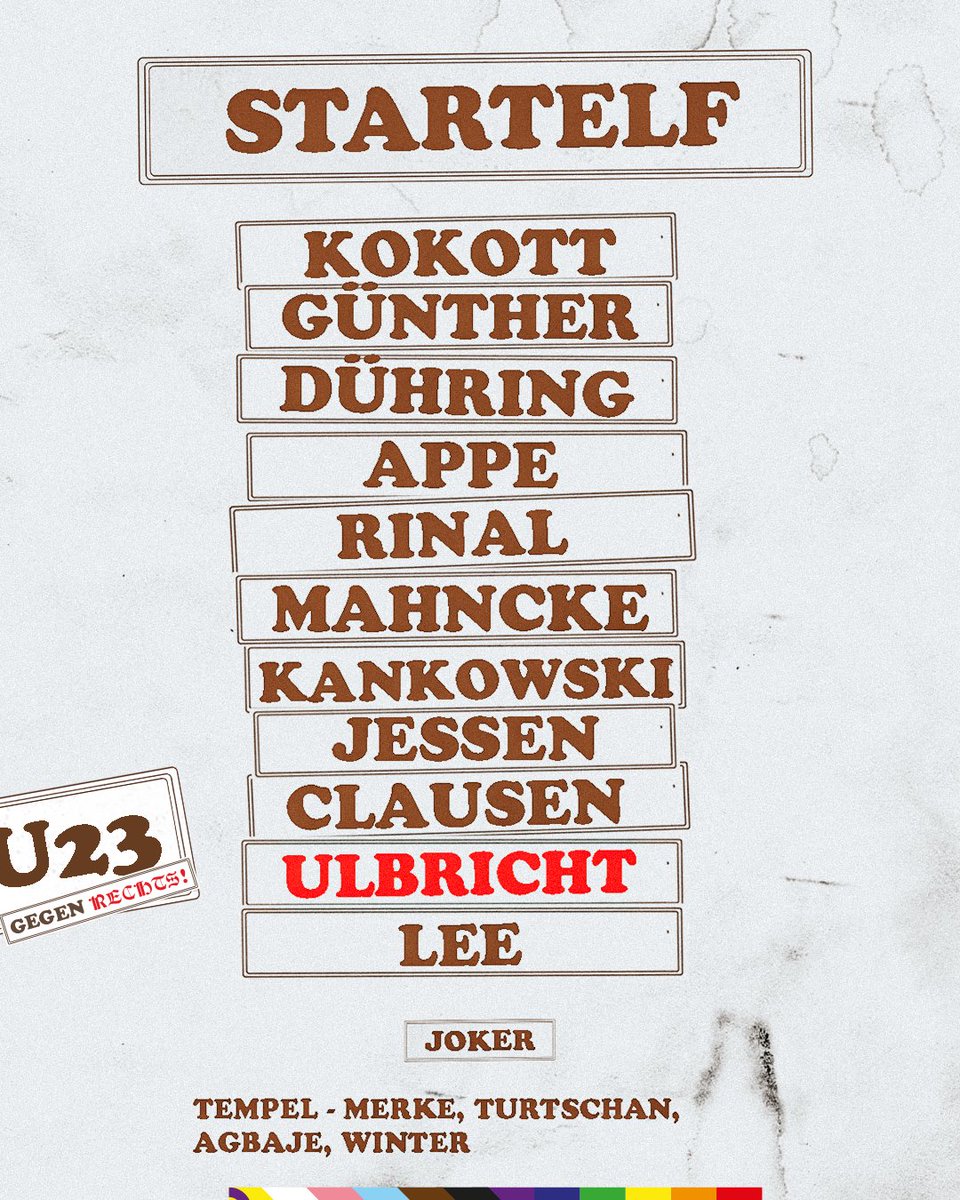 fcstpauli's tweet photo. Moin aus Hannover 👋
Um 13 Uhr gehts für unsere #fcspU23 im letzten Spiel der Hinrunde bei der U23 von Hannover 96 zur Sache.
Selçuk #Rinal feiert sein Startelfdebüt in der Regionalliga Nord. 🏴☠️ So sieht die erste Elf von Coach Elard #Ostermann aus. ⤵️
#fcsp #fcsph96 https://t.co/m0lo1AFQfm