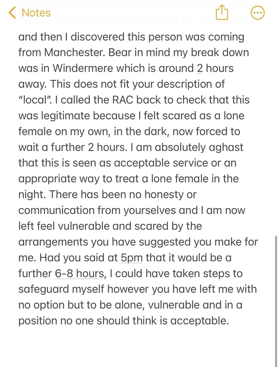 Yesterday I had the most appalling “service” from the <a href="/TheRAC_UK/">The RAC</a> . I’ve shared the details below. I was also told during this that the reason it was so bad was because I was in the Lake District and they always struggle to get to people here. So, for my local followers, be aware