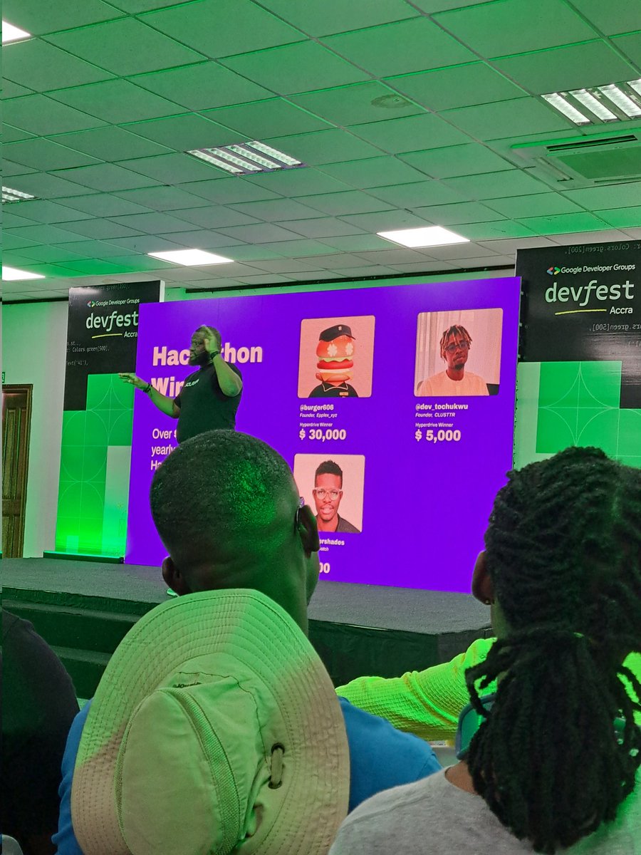 RUdounwa's tweet photo. Live at devfest Accra🤗
#DevFestAccra
#GDGAccra
#AITuniversity
#aitdevfest2023 https://t.co/jaiJzdQxX9