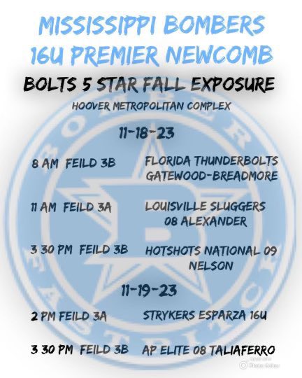 Last tournament of the fall!! Come out and support us. We’re gonna do something big this weekend! @MSBombersNew