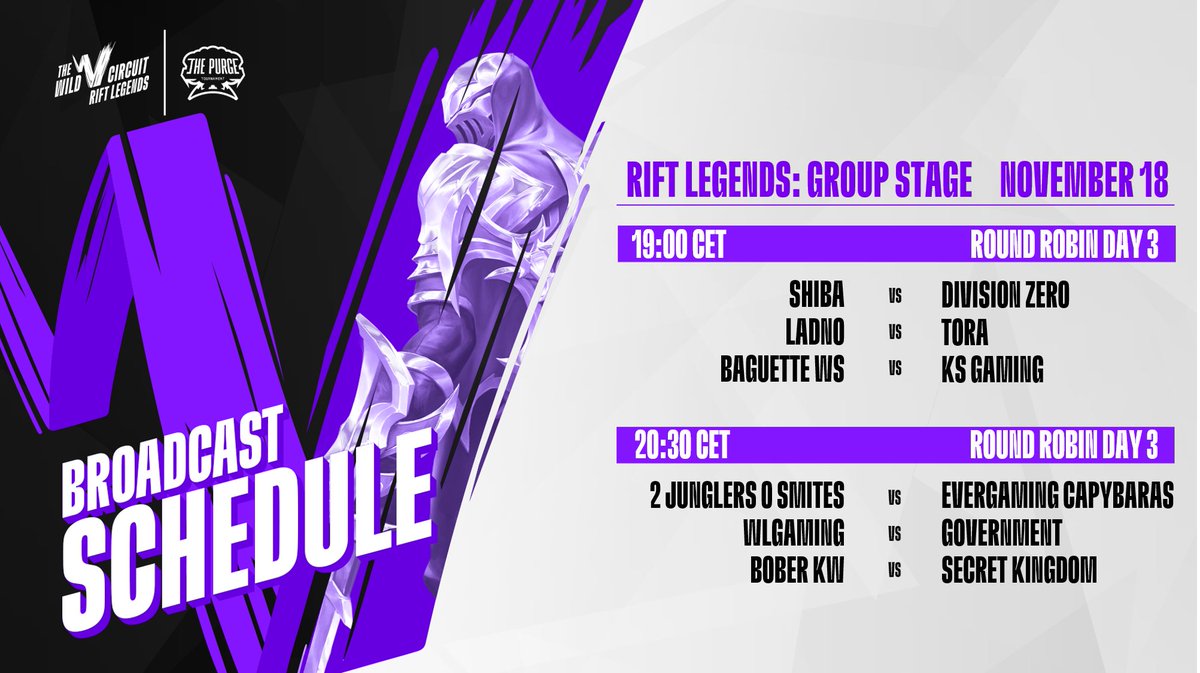 Don't miss tonight's action starting at 7pm CET as the #RiftLegends Group Stage continues! 🤩

Stream links are available in the comments below! 👇