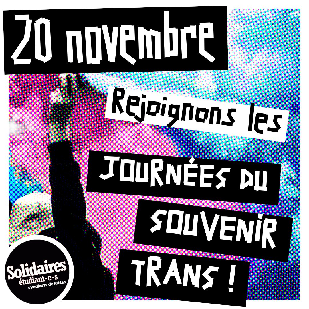 Le 20 novembre, rejoignons les journées du souvenir trans !
Notre communiqué ⬇️⬇️⬇️