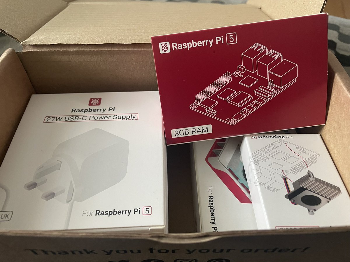 pr0arc's tweet photo. Christmas has come early! Thanks @Raspberry_Pi @ThePiHut 🤩 https://t.co/YptmihmBdn