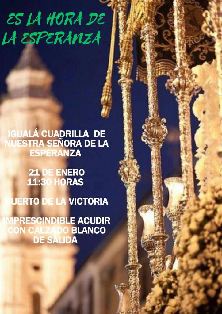 Hdad_Confalon's tweet photo. 💚 ¿Quieres pertenecer a la cuadrilla de Nuestra Señora de la Esperanza?

🔜 Ya tenemos fecha.

#SiempreLaEsperanza https://t.co/dMgAlvmaNa